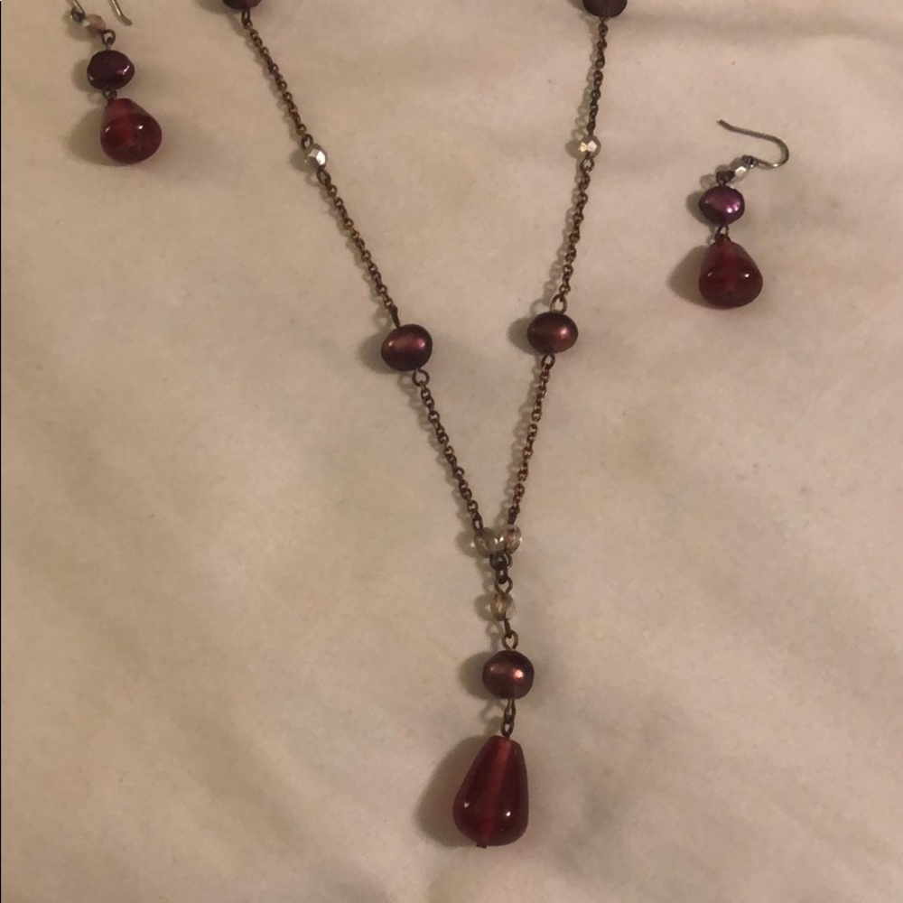 Premier Designs Drop Necklace and Earrings Set